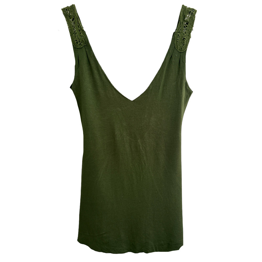Blusa Regata de Viscose Verde da M. Officer - Tam PP