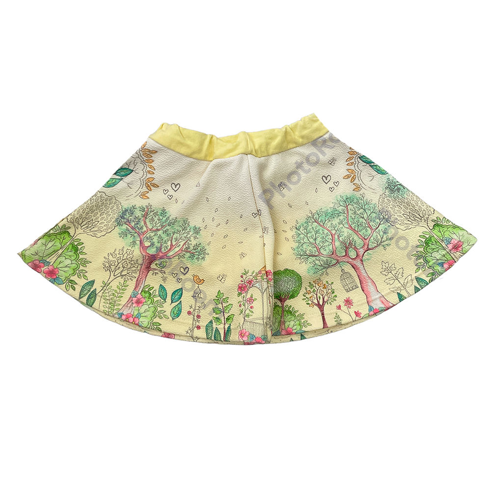 Miniatura: Short - Saia Amarela Estampada da Milli & Nina - Tamanho 1