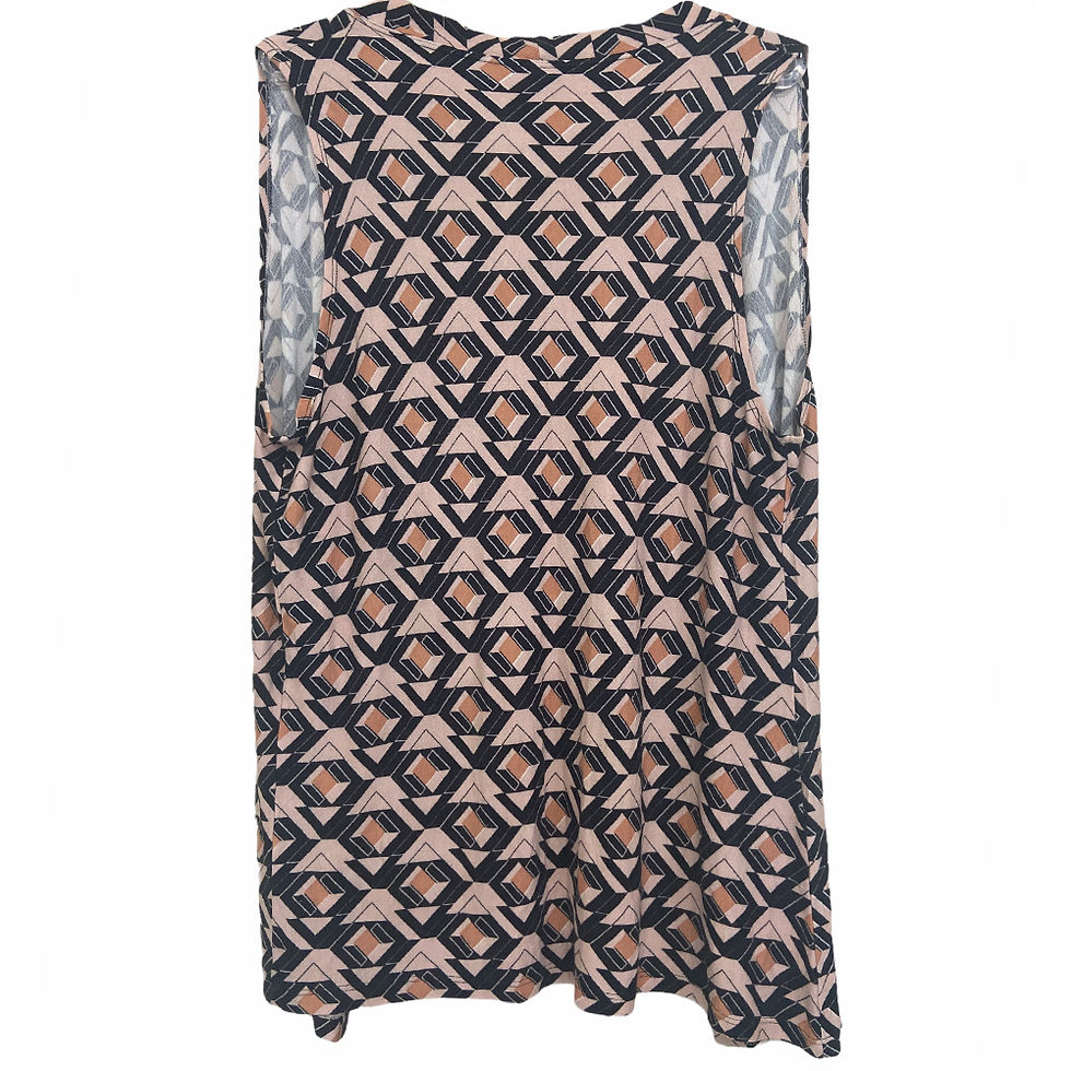 Miniatura: Conjunto Colete e Short Viscose Estampado - Tamanho P/M