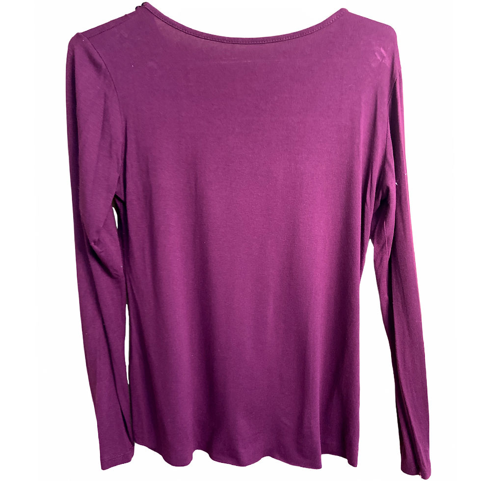 Miniatura: Blusa Roxa Bordado Gola