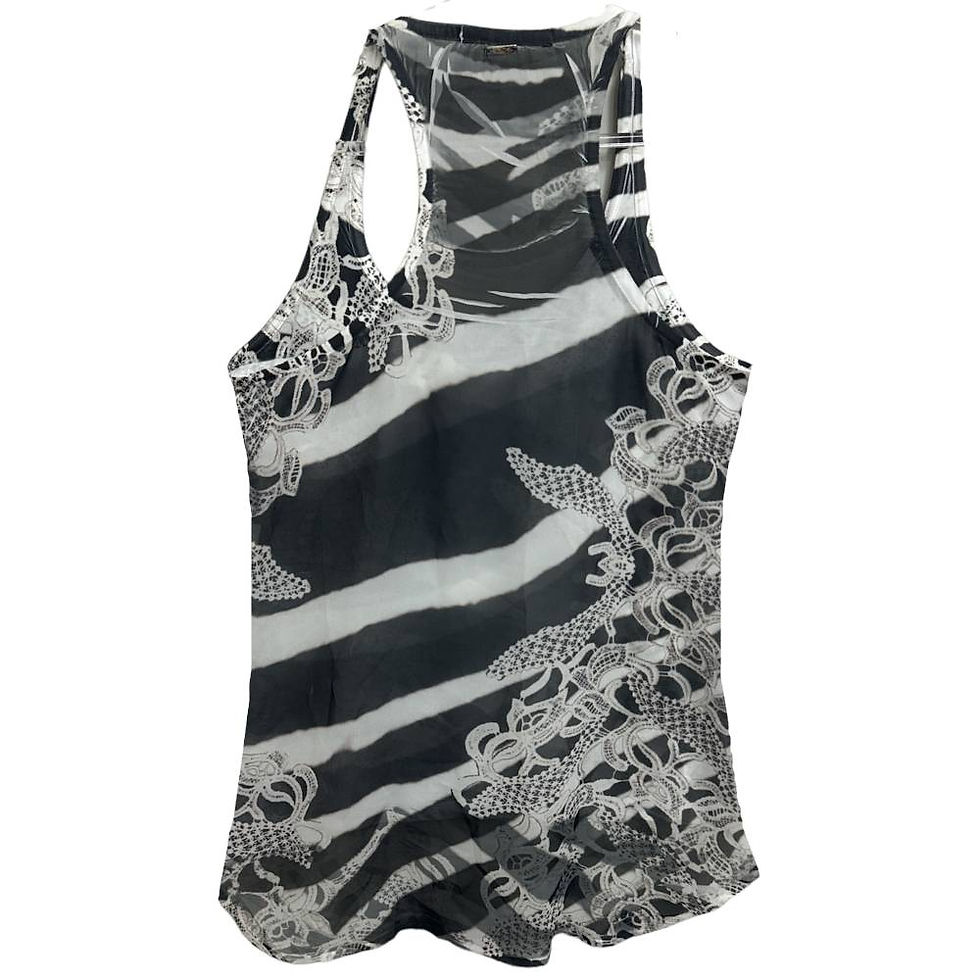 Miniatura: Blusa Estampada com Aplicações da Caos - Tam 38