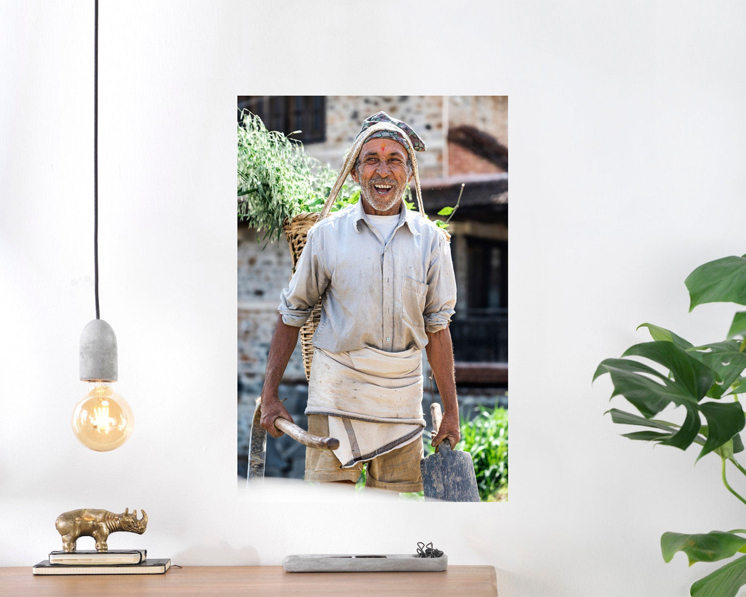 Happy Farmer auf Fine Art Print Druck