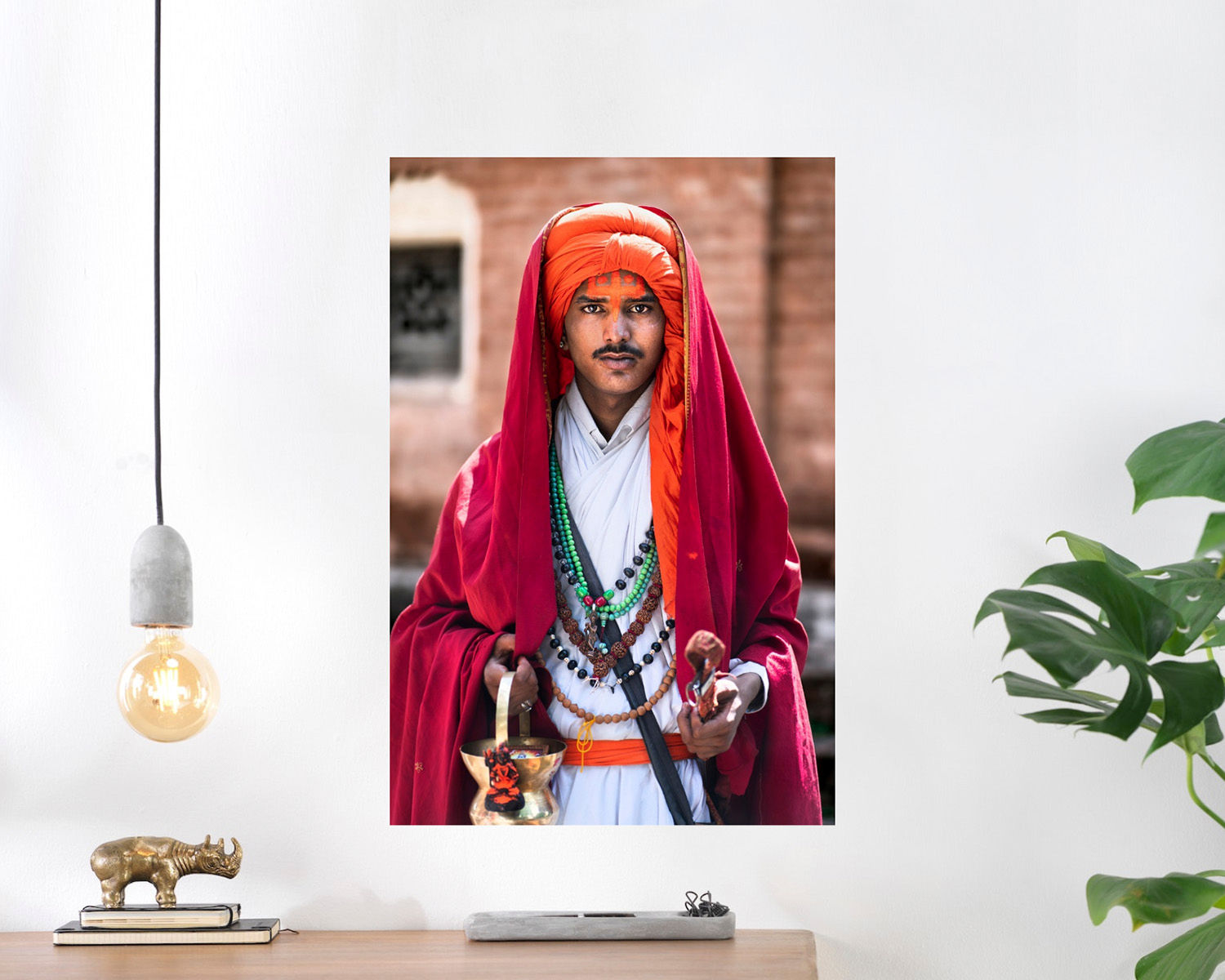 Portrait from Sadhu at Pashupatinath auf Fine Art Print Dru