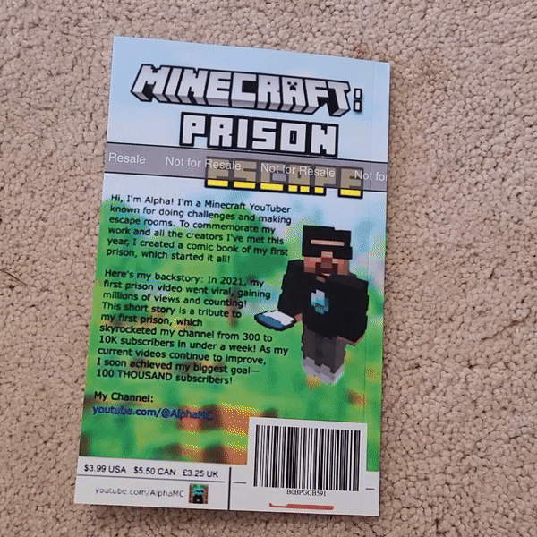 Preview of Minecraft: Prison Escape flipping through pages