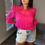 Thumbnail: Transparente pink blouse