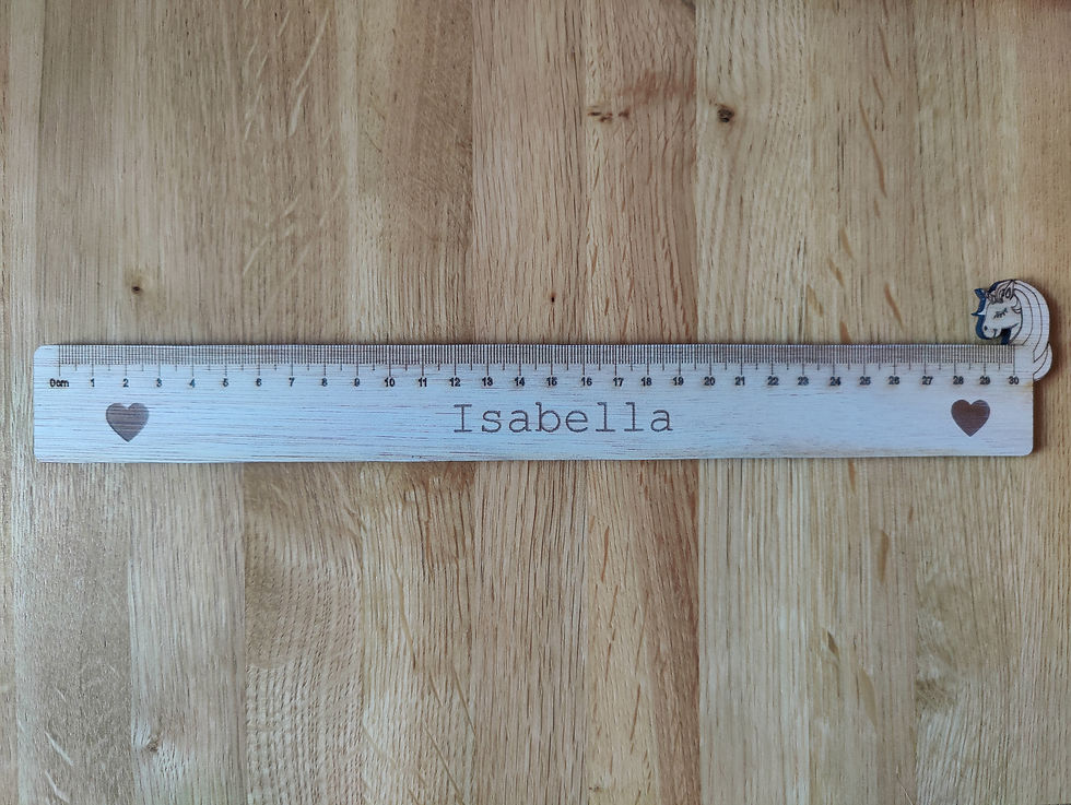 Thumbnail: Personalised Wooden Ruler, Personalised gift, Laser Engraved Ruler