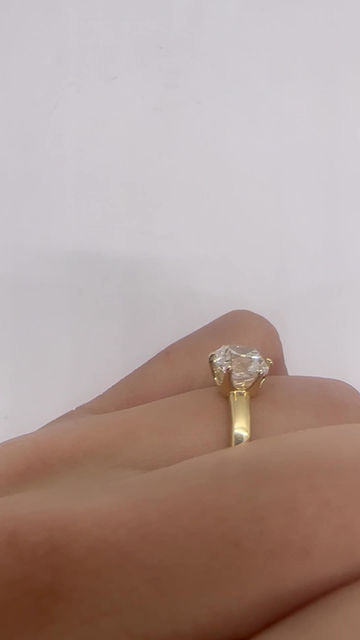 Thumbnail: 1.50 carat E VS1 old mine cut cushion lab diamond solitaire