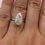 Thumbnail: 4.04 carat G VVS2 crushed ice pear lab grown diamond solitaire tulip setting 