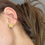 Thumbnail: 2.6 CTW yellow pear lab diamond flower stud earrings 