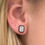 Thumbnail: 2.09 carat radiant cut black rhodium lab diamond stud earrings 
