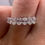 Thumbnail: 1 CTW oval 7 stone wedding band lab grown diamonds 