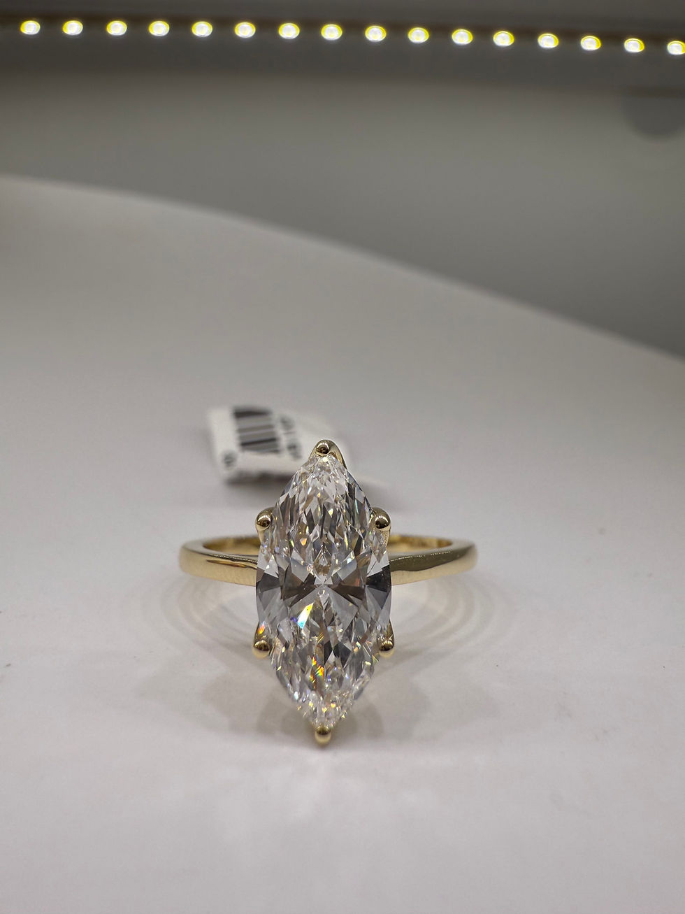 Thumbnail: 2.01 carat D VS1 marquise lab diamond solitaire tulip basket 