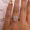 Thumbnail: 3.02 carat E VS1 radiant cut lab diamond on a pavé band 