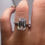 Thumbnail: 3.07 carat E VVS2 emerald cut lab diamond solitaire with hidden halo 