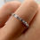 Thumbnail: East west baguette lab diamond wedding band 
