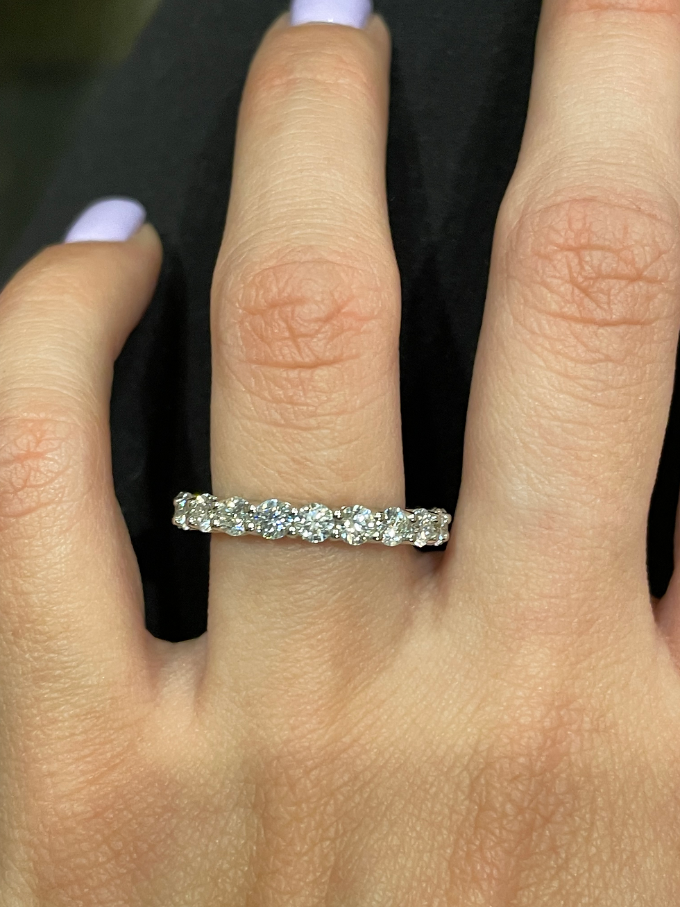 Thumbnail: 2.2 ctw moissanite round eternity band