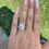 Thumbnail: 4 carat elongated emerald cut with a halo and filgree accents 