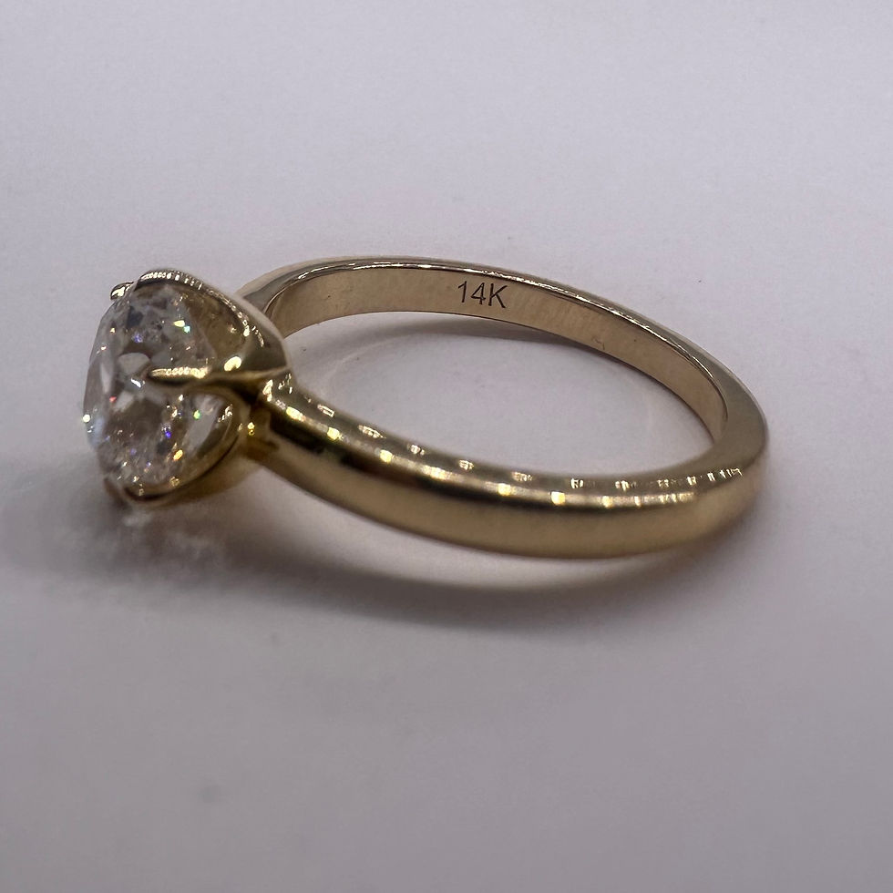 Thumbnail: 1.50 carat E VS1 old mine cut cushion lab diamond solitaire