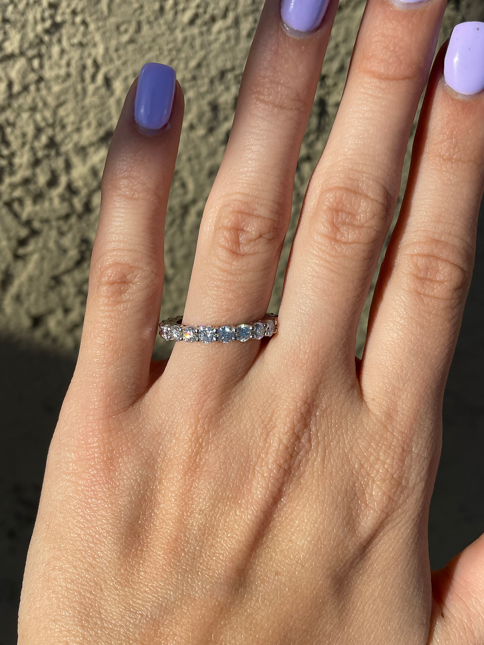 Thumbnail: 2.2 ctw moissanite round eternity band