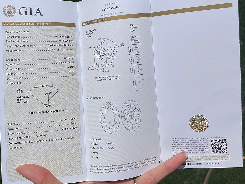 Thumbnail: 1.00 carat natural fancy yellow diamond engagement ring 