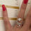 Thumbnail: Moissanite snake ring 14k white gold 