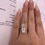 Thumbnail: 3.67 carat F VS1 antique moval cut lab diamond bypass ring 