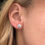 Thumbnail: 2.38 CTW D VVS2 round diamond stud earrings 