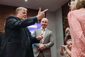magician performing at a wedding