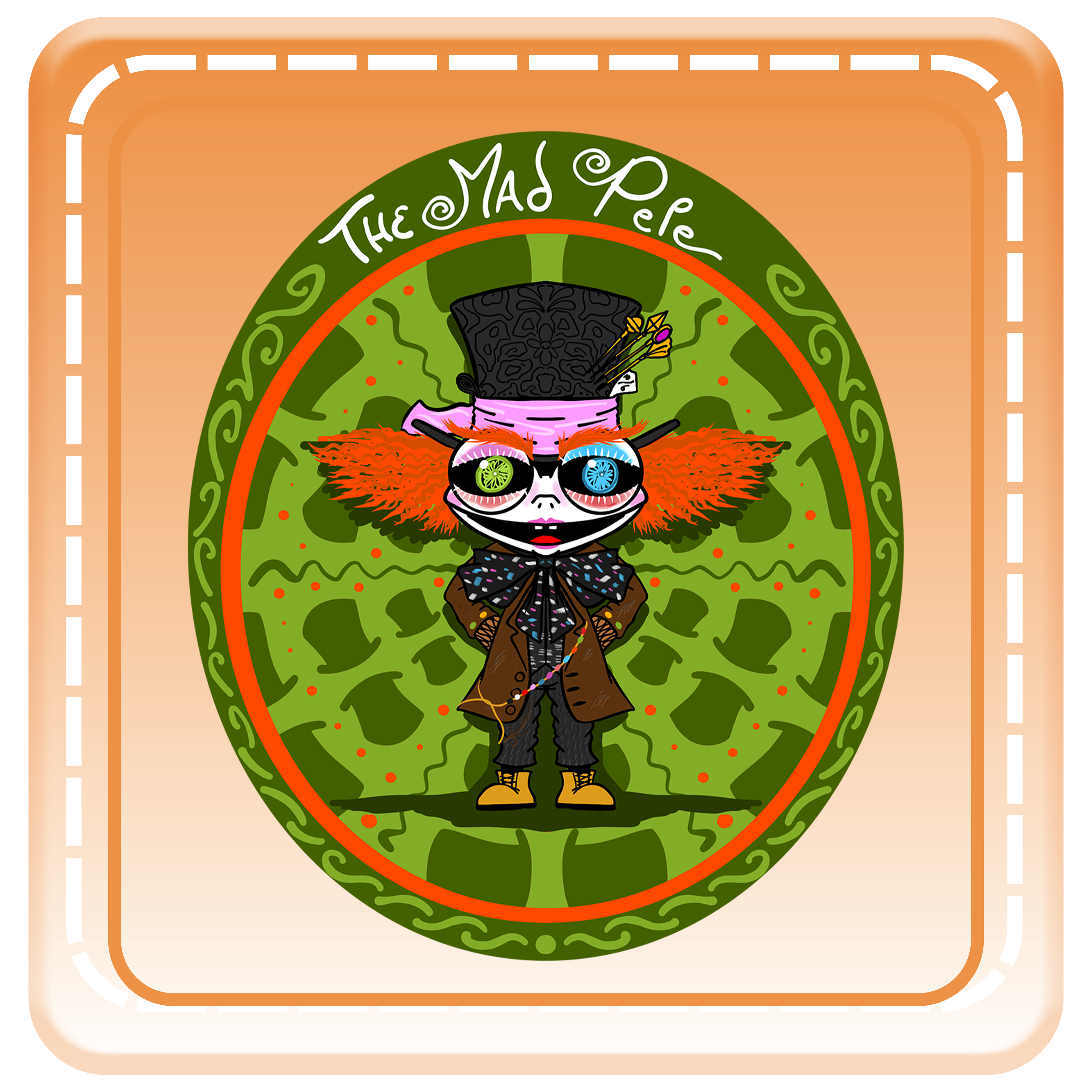 Pepe The Mad Hatter Sticker