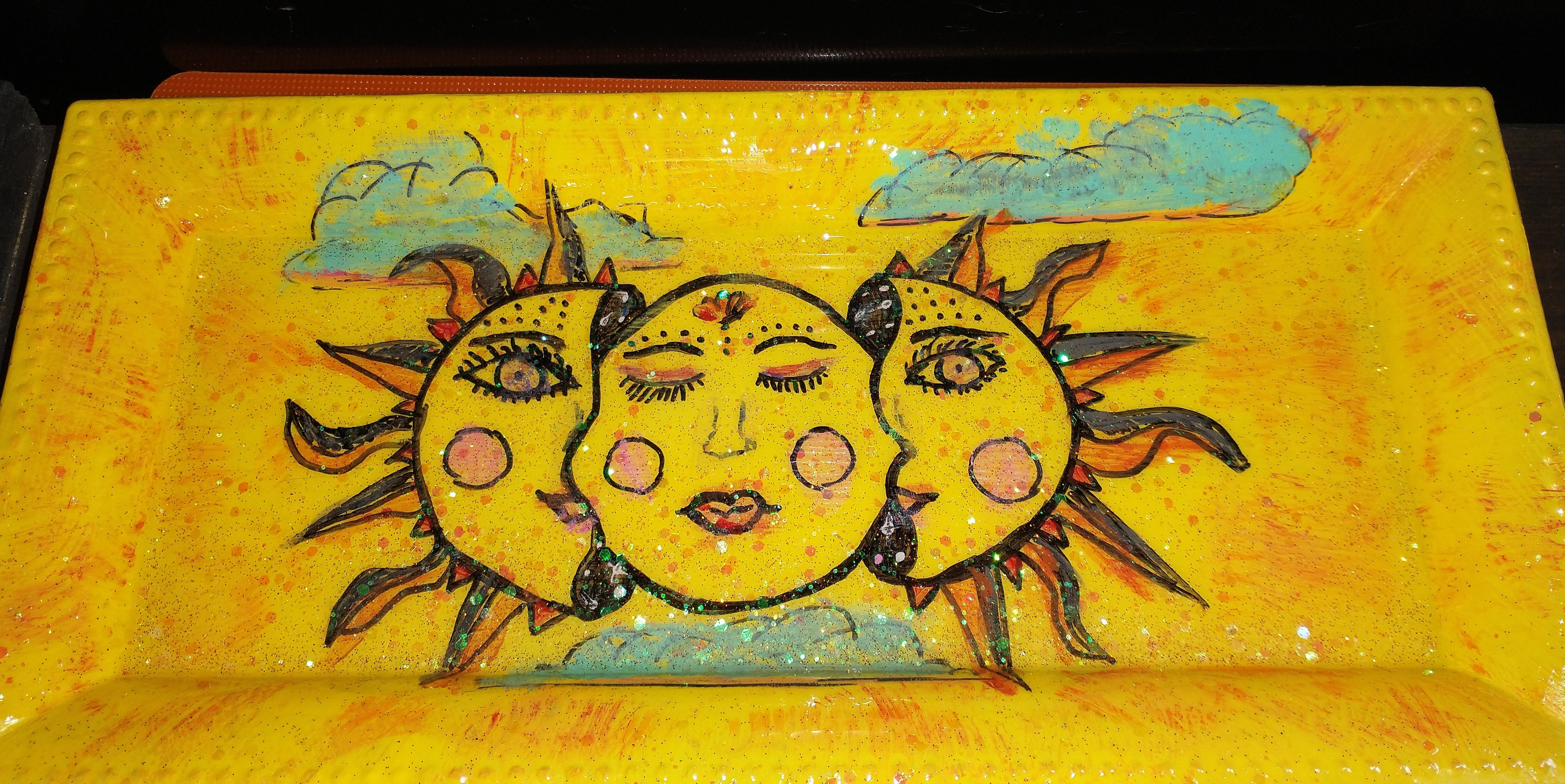 Large Rolling Tray- Sun