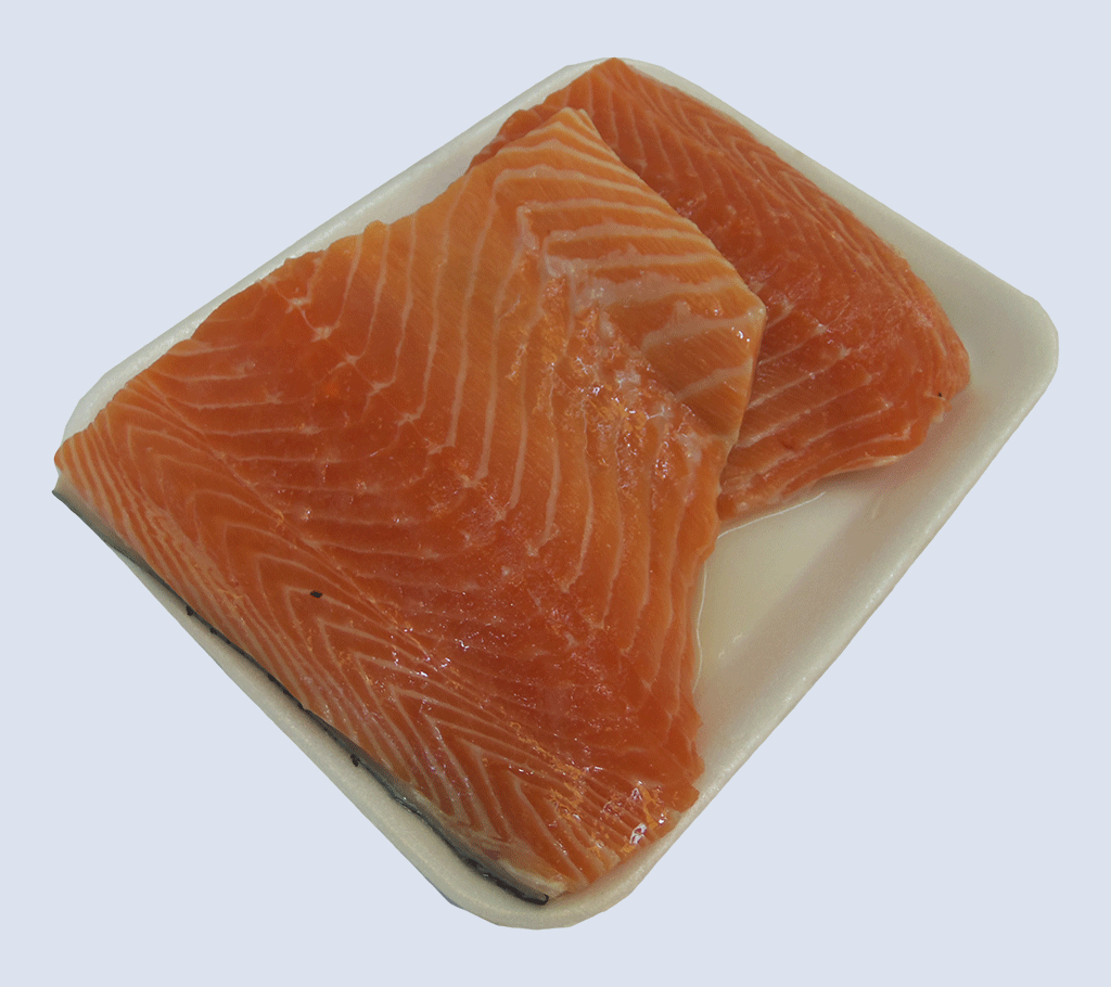 Salmão fatiado