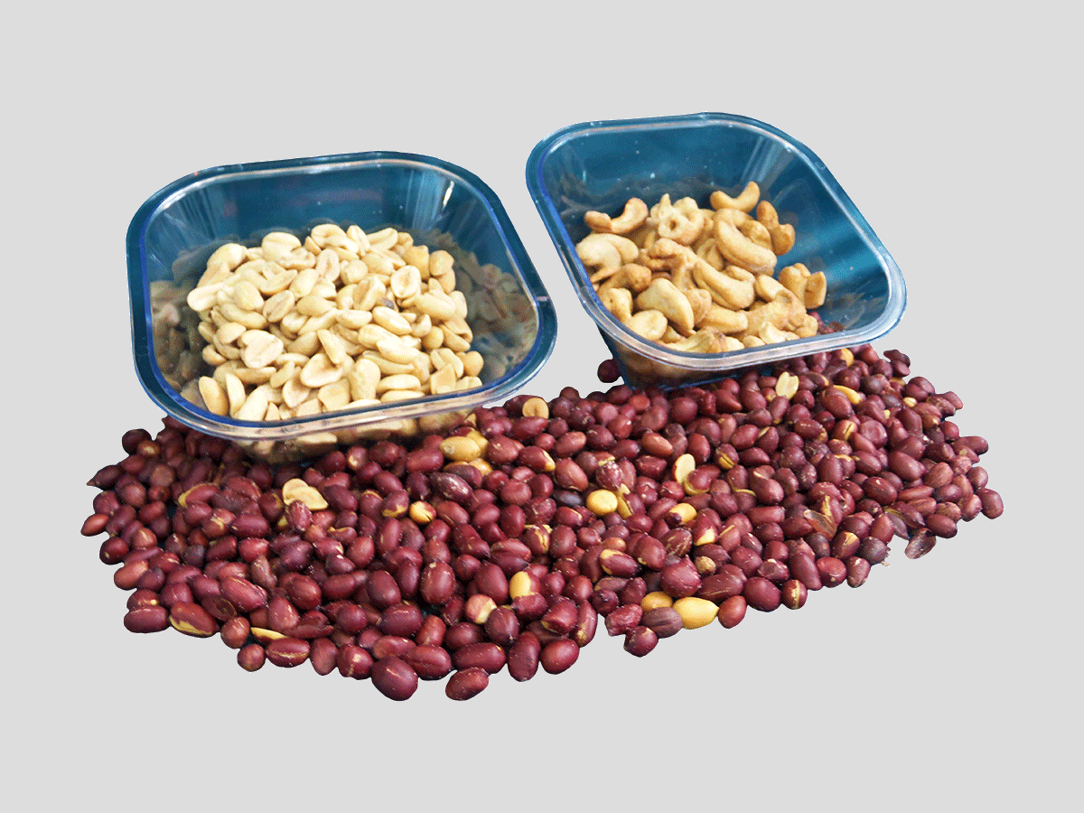 Amendoim e castanha de caju