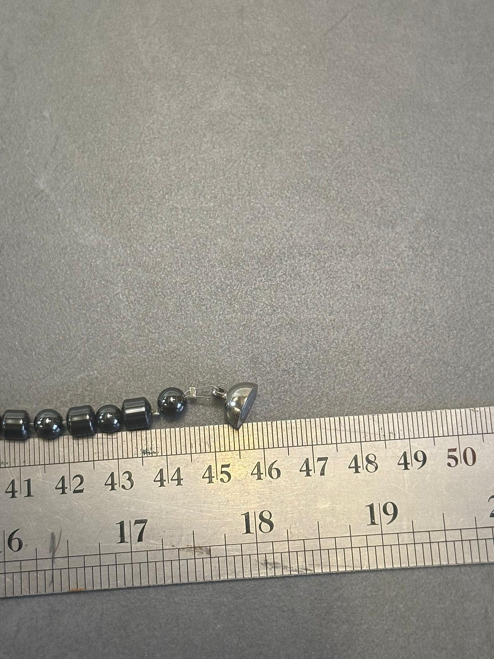 Thumbnail: Natural Haematite Bead Necklace with Magnetic Clasp