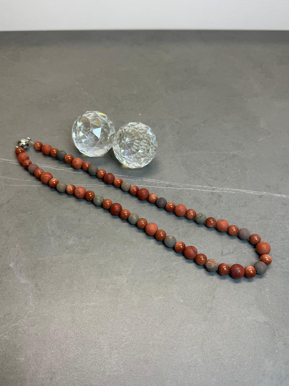 Thumbnail: Natural Sandstone & Jasper Bead Necklace