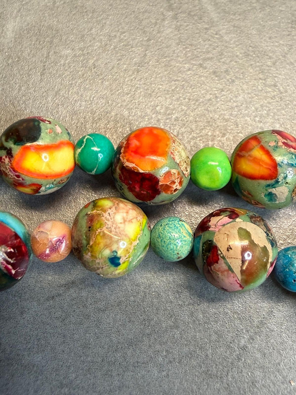 Thumbnail: Natural Imperial Jasper bead Necklace