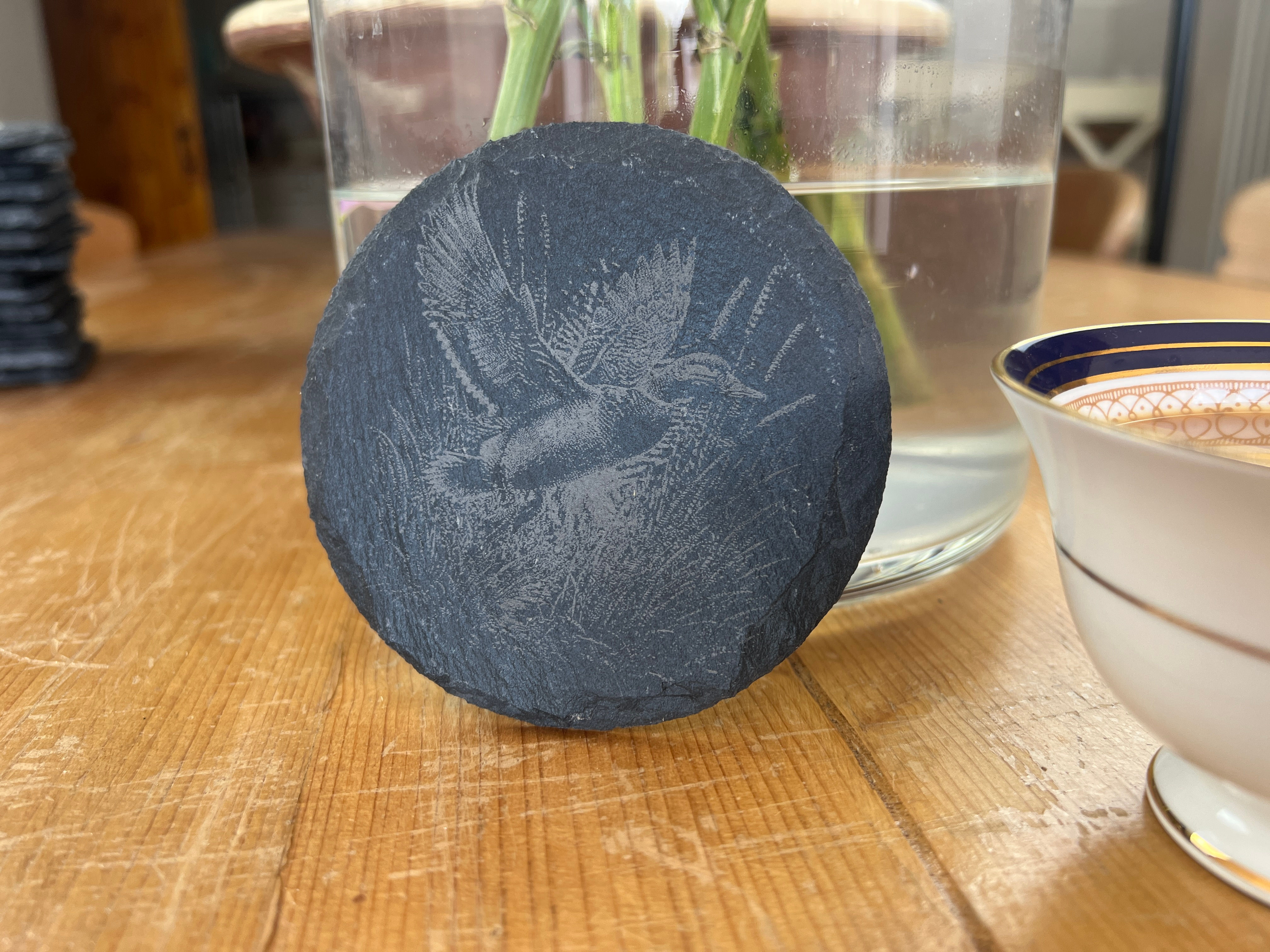 Duck in Flight Engraved Slate Drinks Coaster
