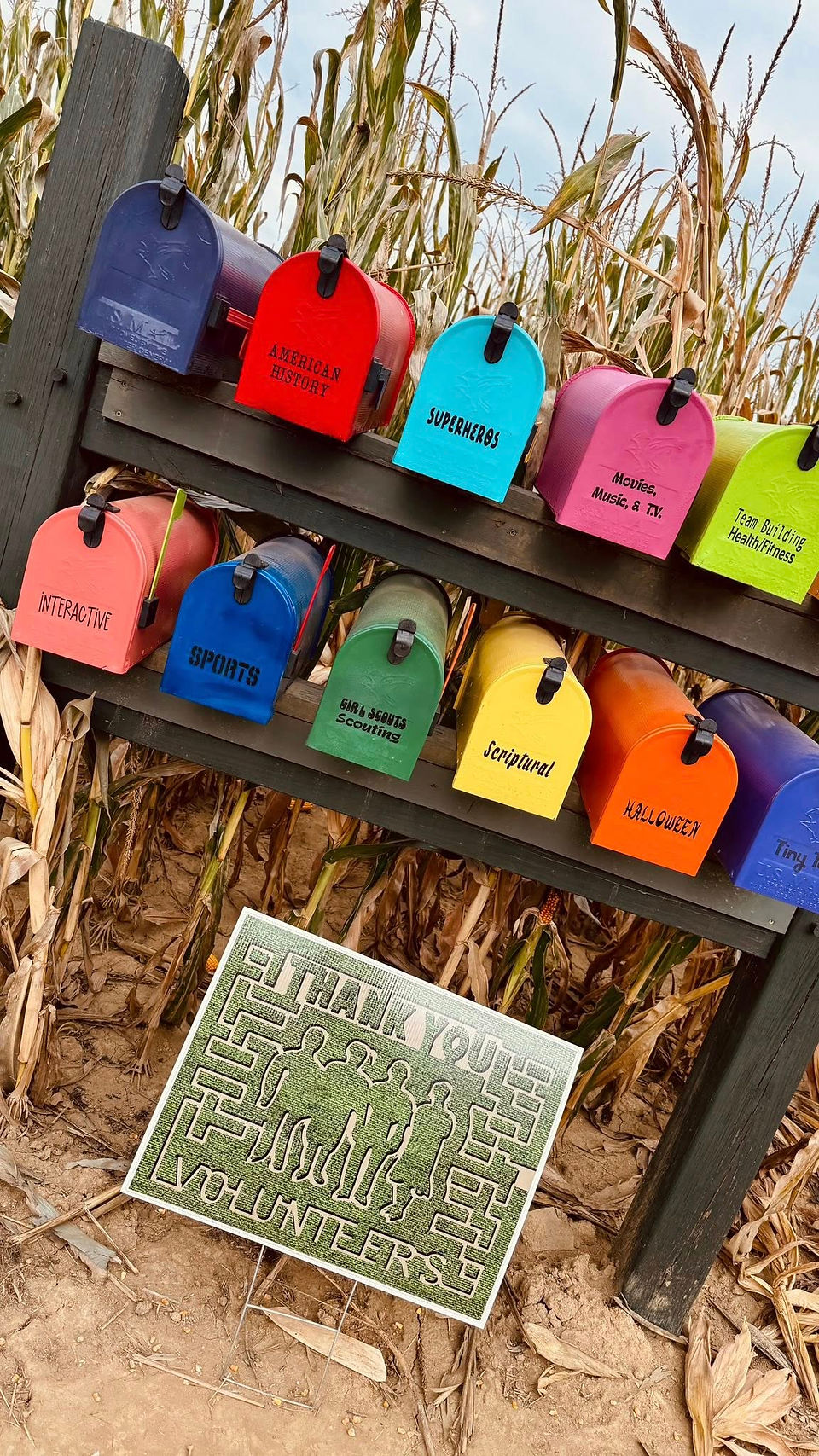 Entrance of corn maze at Fender’s Farm 2025