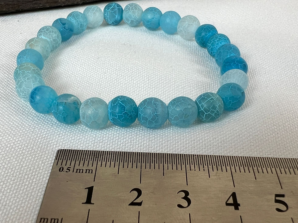 Thumbnail: Handmade Natural Blue Agate Bracelet