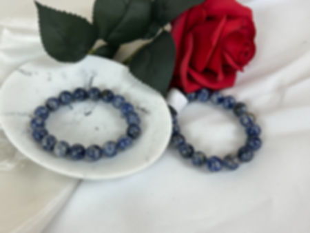 Natural Sodalite ‘Logic Stone’ Gemstone Bracelet