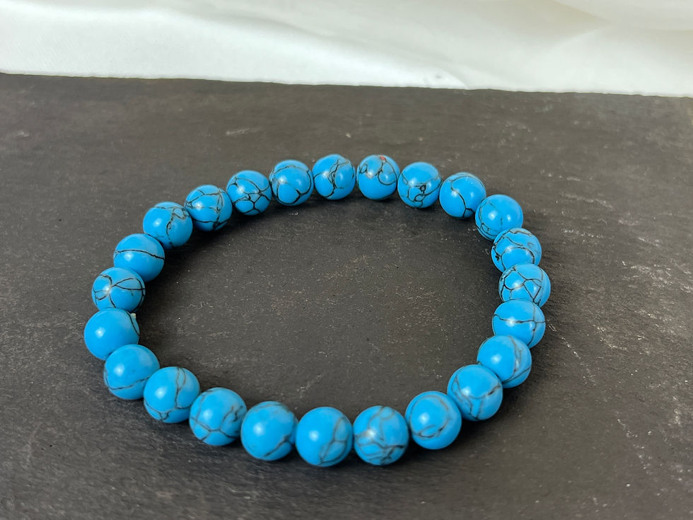 Thumbnail: Natural Polished Turquoise Gemstone Bracelet