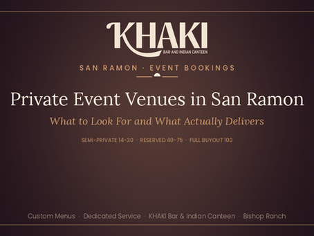 Private event venues San Ramon at KHAKI Bishop Ranch