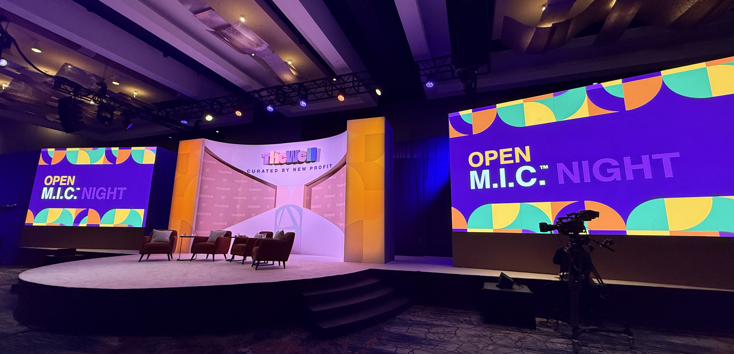 Stage design for New Profit event