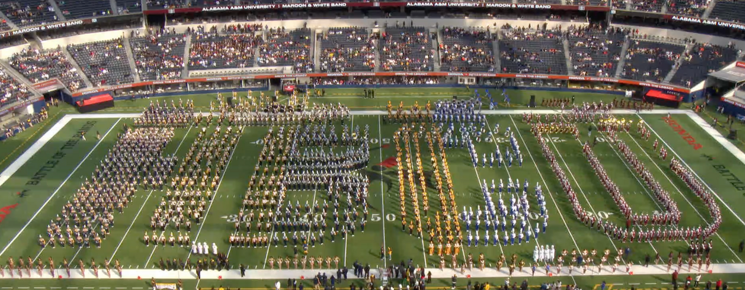 Creative Production for live stadium event featuring HBCU Marching Bands, influencers, musical guests and hosts