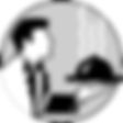 Illustration of a waiter carrying a covered serving dish
