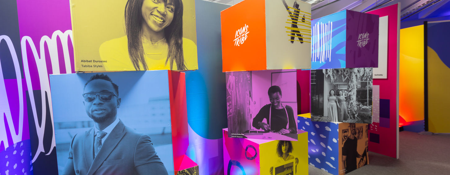 Creative direction for brand displays, dynamic wayfinding and messaging at AfroTech
