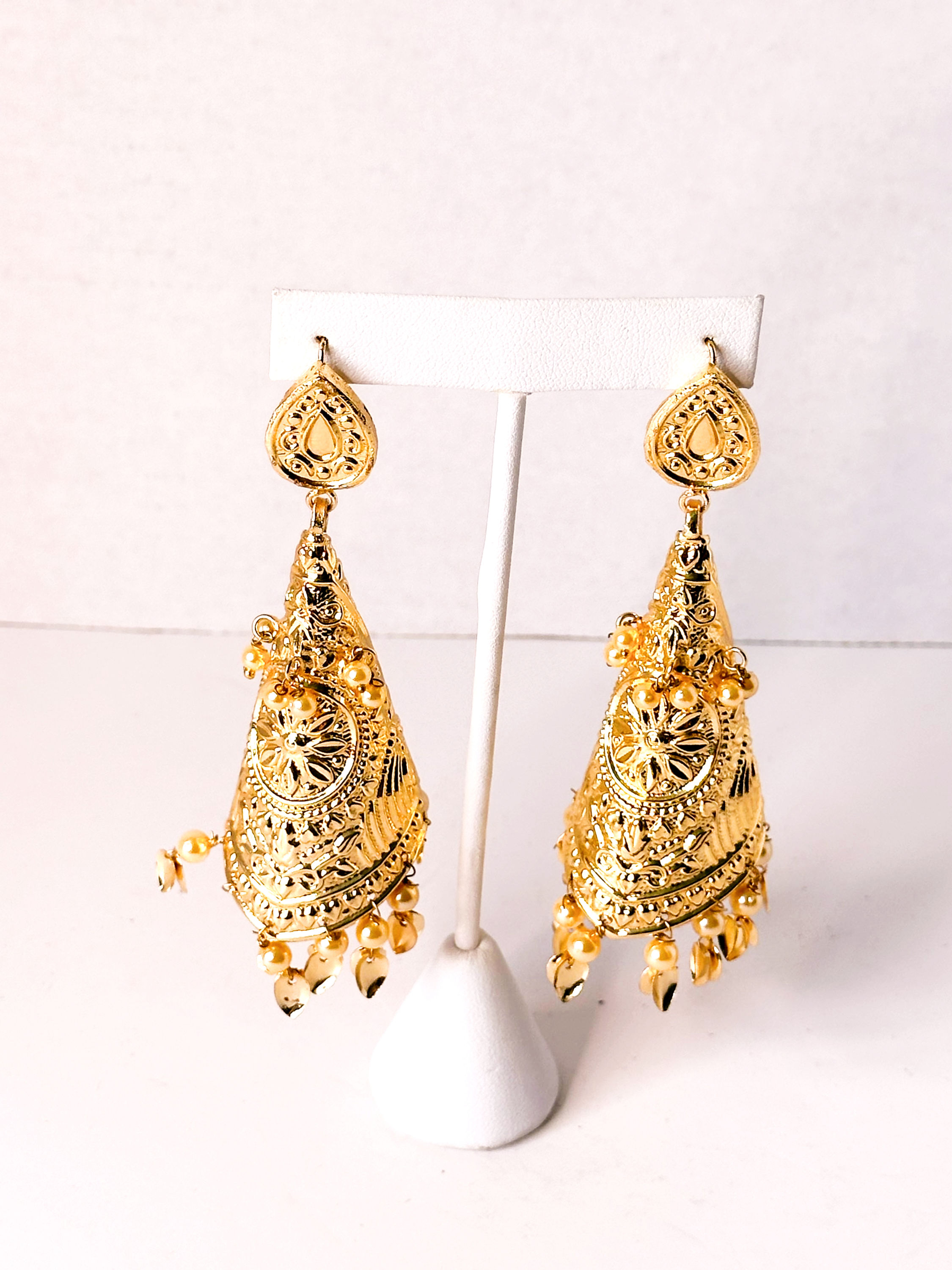 Golden Dangling Earrings [Long Jhumki]