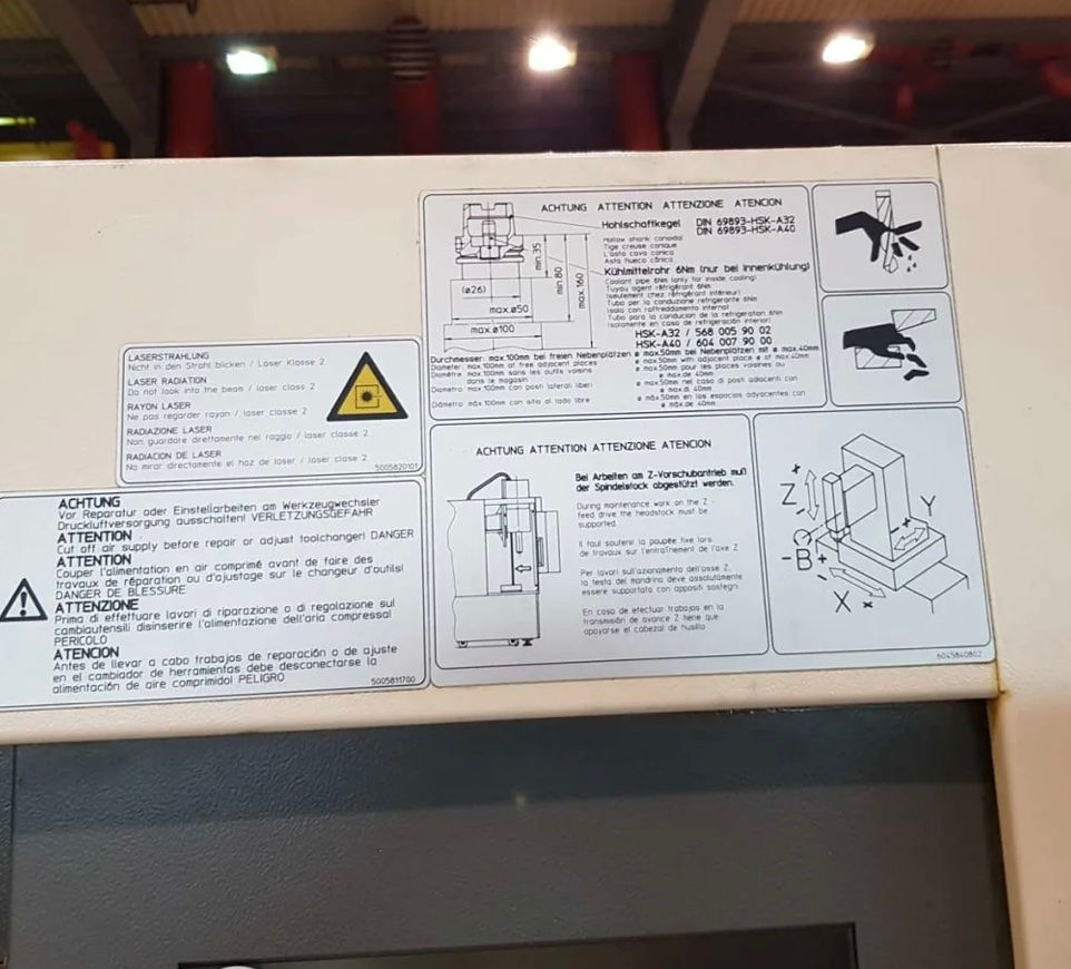 Küçük resim: 2003 CHIRON FZ08KS MAGNUM 8 EKSEN CNC FREZE DIK ISLEM FANUC İşletim Sistemi