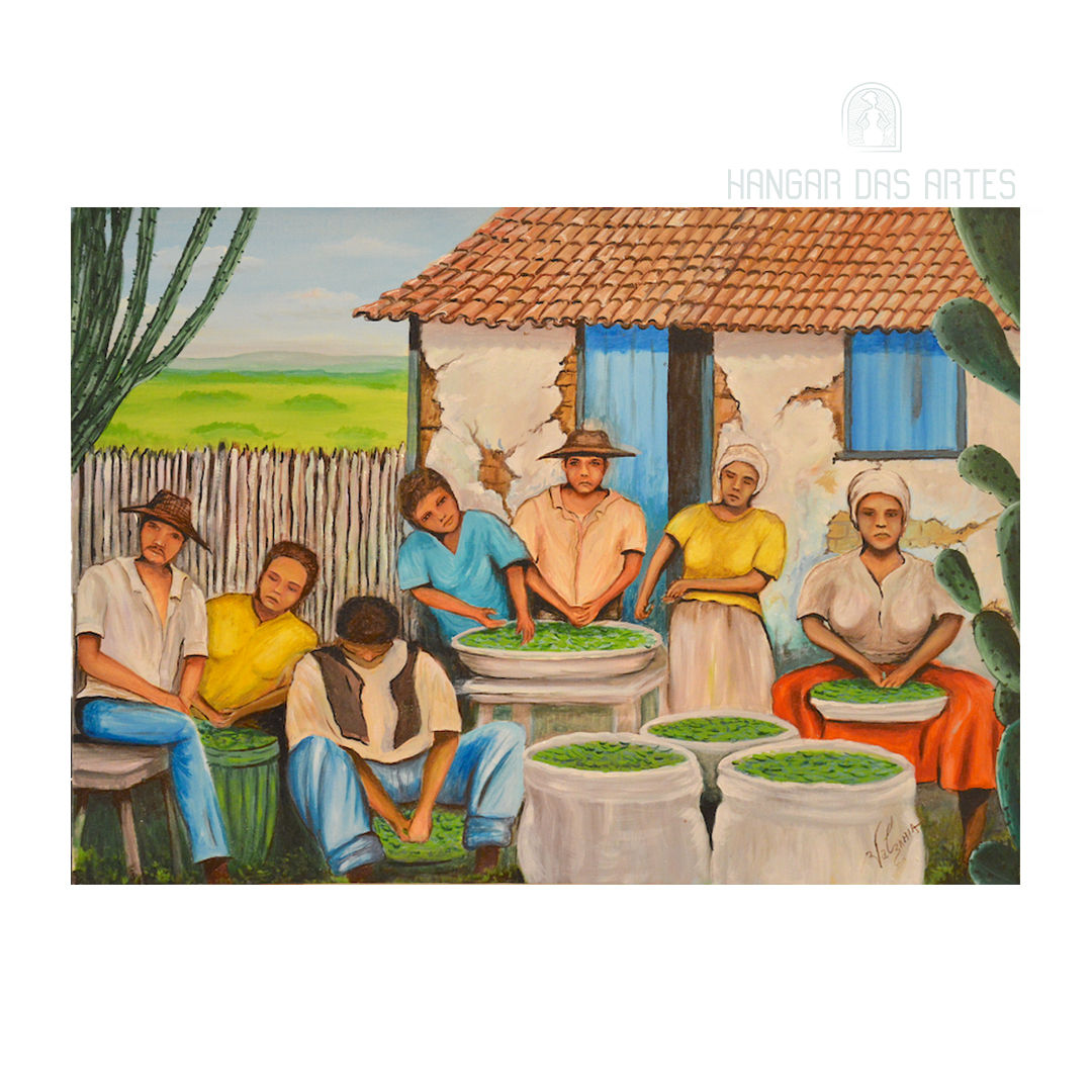 Tela Trabalho em Família na Roça 70X50 - Val Bahia