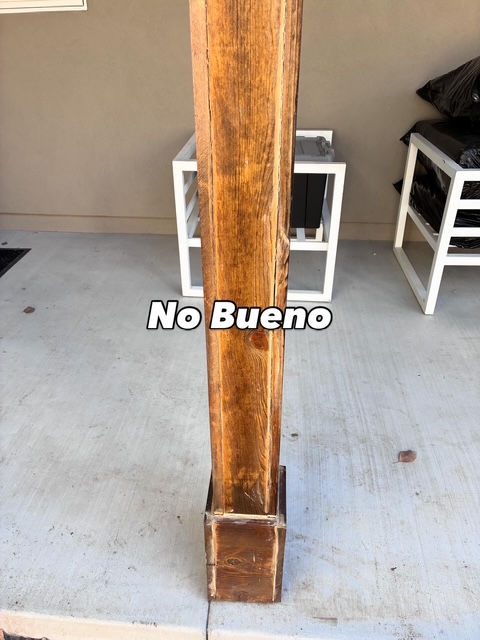 We re-stained a customers exterior beam posts.  The previous crew that worked on these posts left it looking horrible.  We were hired to make it come back to life, and that we did.  
