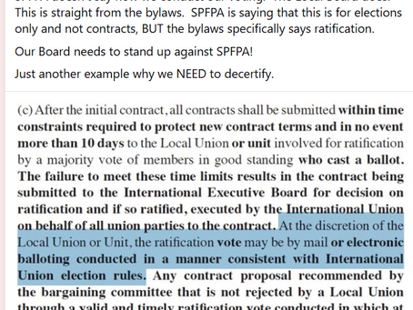 SPFPA International Union Lies to the 1,600 Disneyland Members Once Again on Electronic Ratification Vote